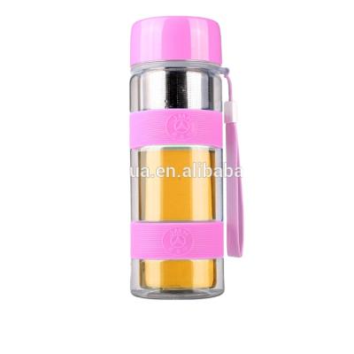 China BPA Free Student Sports Student Glass Free Wall Double Wall Snap-Resistant Glass Water Bottle Break-Resistant for sale