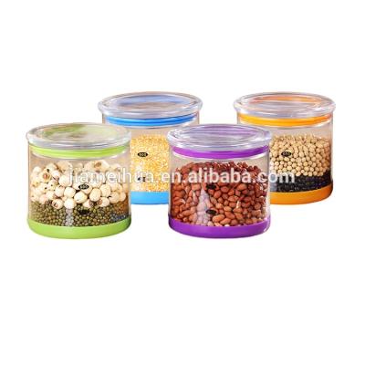 China Eco-friendly Chinese Traditional Healthy Storage Jar Glass Honey Food Candy Transparent Jar for sale