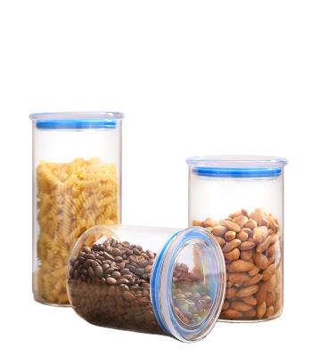 China Hot Selling Eco-friendly Cheap Glass Food Storage Jar Candy Price Glass Jar With Lid for sale