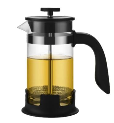 China Viable Borosilicate Press Coffee Pot Handmade Glass French Coffee Maker With Plunger for sale