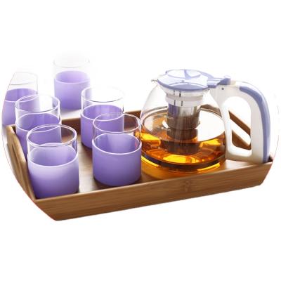 China Viable glass tea set with one pot and four cups for sale