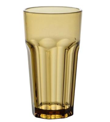 China Sustainable Unique Design 330ml Gold PC Clear PC Casual Dining Drink Plastic Cup With Good Quality for sale