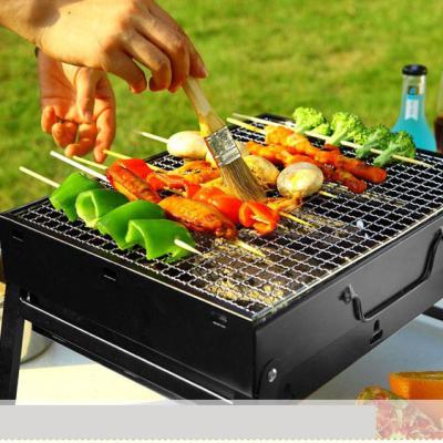 China Easily Assembled Outdoor Portable Thickened Foldable Fireproof Charcoal Barbecue BBQ Grill for sale