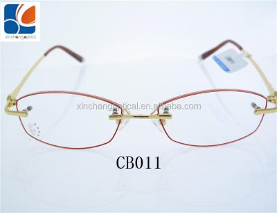 China Wear 2017 New Models Women Style Color Edge Rimless Optical Frames CB011 for sale