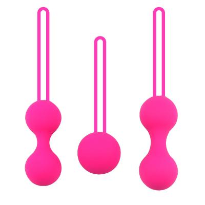 China Silicone Kegel Exercise Ball Vaginal Tightening Anal Egg Kegel Waterproof Vibrating Ball for sale