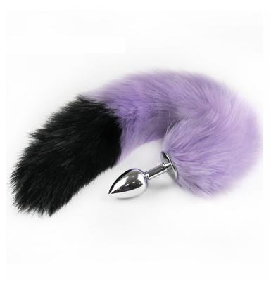 China Adult Men Women Cosplay Fox Tail Plug Anal Metal Butt Plug With Tail Toy Anal Plug For Adult for sale