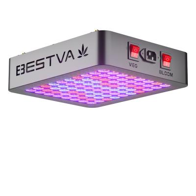 China Dual Switch Led To Grow Light 600W Reflector Hydroponic Indoor Plant From BESTVA To Grow Indoor Growing Tent Cob Full Spectrum Chips LED Grow Light for sale