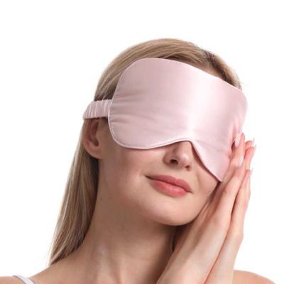 China Luxury Super Soft Mulberry Silk Blackout Sleep Eye Mask Anti-puffiness set 3d pillow case pink mulberry sleep real silk 100% eye mask for sale