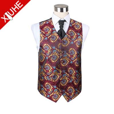 China Hot Sale Men's Designer 100% Polyester Anti-Wrinkle Vest Handsome Wedding Waistcoats For Custom for sale