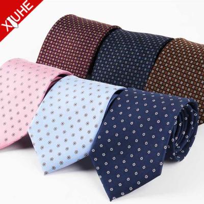 China wholesale New Arrival Men's Tie Navy Blue Ties 100%silk Luxury Luxury Elegant Printing Pattern 100% Silk Ties for sale