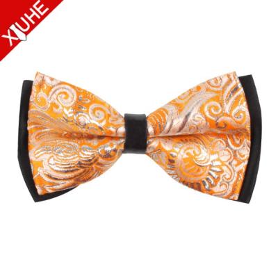 China Shengzhou Pretty Floral Bow Tie Manufacturer Wholesale Polyester Logo Bow Tie for sale