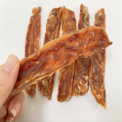 China Sustainable Top Selling Natural Turkey Slices Dried Food Drying Pet Snacks Duck Jerky Fillet for sale