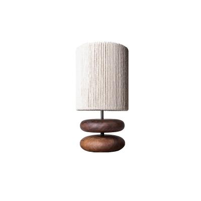 China Japanese Wabi-sabi Wabi-sabi solid wood home designer walnut atmosphere lamp creative bedroom bedside study living room wood color for sale