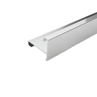 China Modern Bright Dip In Silver Aluminum Extrusion Profile For Shower Enclosure for sale