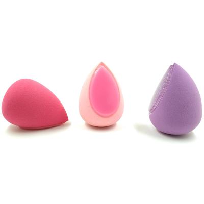 China Promotional Sponge+silicone Premium Silicone Cosmetic Powder Puff Make Up Pad for sale