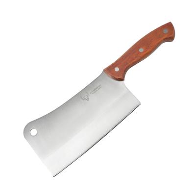 China 8 Inch Viable Hot Chinese Traditional Meat Cleaver Heavy Duty Butcher Knife With Wooden Handle For Kitchen for sale