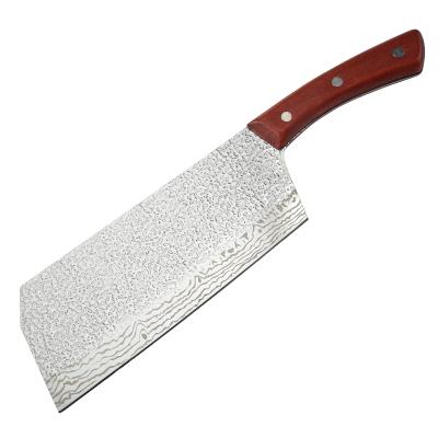 China 8 Inch Stainless Steel Bone Chopper Knife Meat Cleaver Viable Butcher Kitchen Knife With Beech Wood Handle for sale