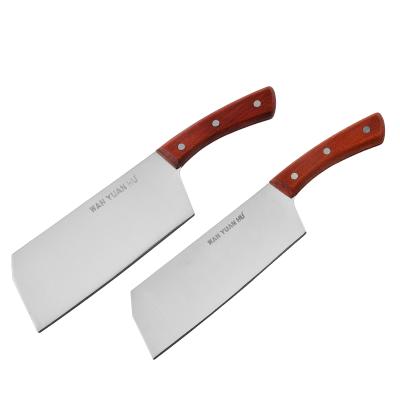 China Viable Bone 8 Inch Stainless Steel Chopper Knife Meat Cleaver Butcher With Beech Wood Handle For Kitchen for sale