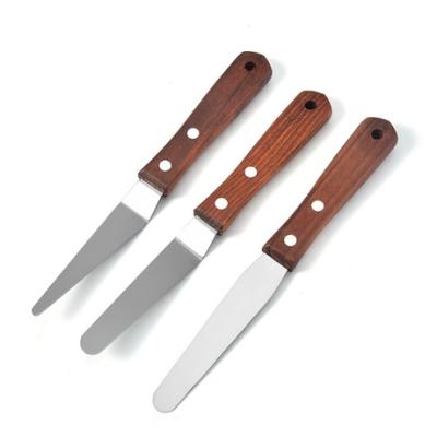 China Disposable Cake Icing Spatula Sets of 3 Pack Sandwich Condiment Wooden Spreader Spreader for Jam and Melted Cheese for sale