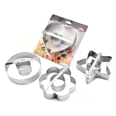 China Sustainable Amazon Cookie Cutters Baking Stainless Steel Cutters For Kitchen Baking Small Cookie Cutters Cake Rings for sale