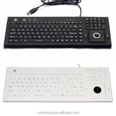 China Industrial plug and play ultra thin keypad cable trackball USB hub trackball keyboard is suitable for industrial control equipment for sale