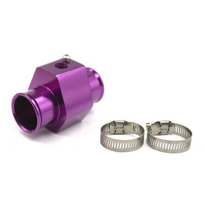 China 30MM I.D. Hose with 1/8 Common Water Temperature Sensor 30mm Purple NPT Threaded Car Water Temp Hose Sensor Hose Adapter New for sale