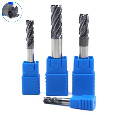 China Solid Lathe Process HRC 45/55/60/65 Tungsten Carbide End Mill CNC End Mill Cutter For Stainless Steel Metal for sale