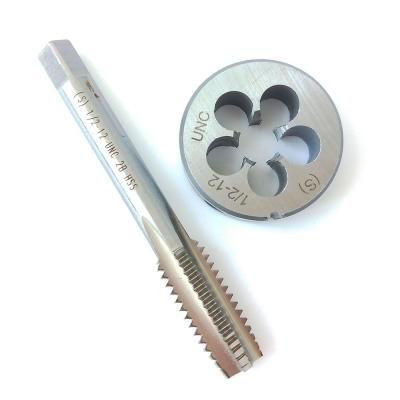 China 2pcs Machine Tools Right Hand Thread Tap and Die Set Metric Socket Tap Die HSS Machine Tool Thread Screw Thread Tap Drill Die Set for sale