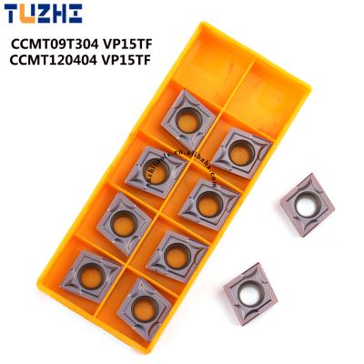 China Hign Wear Resistance CCMT120404 CCMT09T304 VP15TF UE6020 Carbide Metal Tool 120408 CNC Spinning Cutting Tool for sale