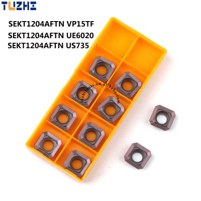 China Hign SEKT1204 AFTN VP15TF UE6020 US735 Wear Resistance Milling Insert Tool SEKT CNC Lathe Tools 1204 Metal Turning Cutting Tools for sale