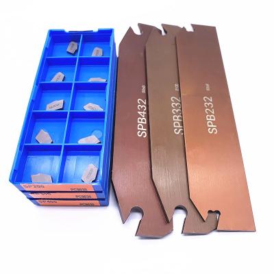 China Hign SPB226 SPB326 SPB332 SPB432 Wear Resistance For Grooving Tools + 10PCS SP300 SP400 Grooved SPB CNC Blade Lathe Cutter for sale