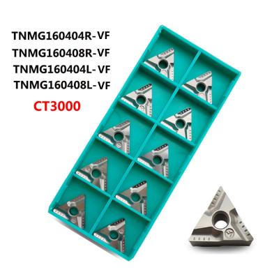 China Hign Wear Resistance TNMG160404R TNMG160404L VF CT3000 Tool Metal Ceramic Grade CNC Turning Tools for sale