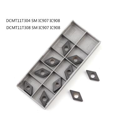 China Hign Wear Resistance SM IC908 DCMT11T304 SM IC908 CNC Lathe Metal Tools Carbide Turning Inserts DCMT11T308 For CNC Machine Tool for sale