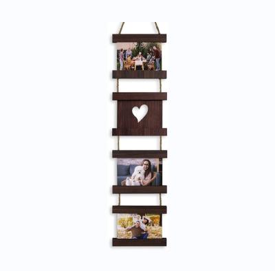 China Eco - Friendly Hanging Rustic Solid Wood Collage Picture Photo Frame 4x6 Frames Gifts for sale