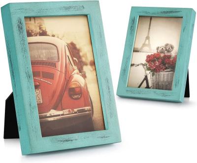 China Eco-friendly Wall Table Mount Display Solid Wood Frame 4x6 Picture Frame Photo Display for sale