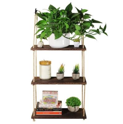 China Easy Assembly 3 Tier Window Shelf Wood Arming Shelving Hanging Plant Shelves For Home Decor Storage for sale