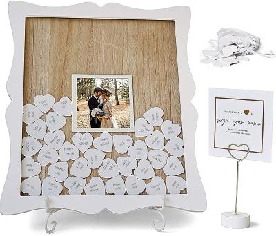 China China 2022 New Product Ideas Unique Wedding Guest Book Alternatives Drop Top View With Large Photo Insert for sale