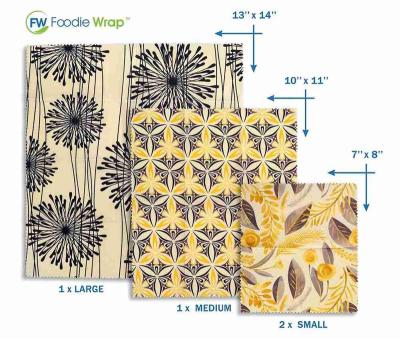 China Reusable and Eco Friendly Provide Customized Services Colored Food Wrap Eco Beeswax Food Wrap for sale