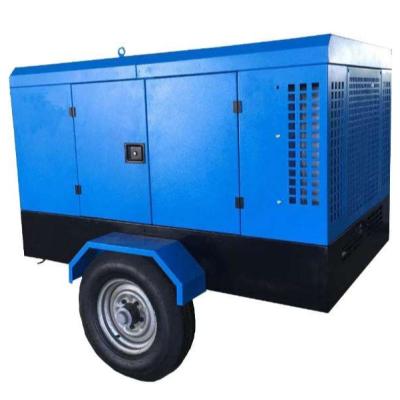 China Recycle Water Cooling 58KW 80HP 7m3/min 7bar Portable Screw Compressor Diesel Engine Compressor for sale