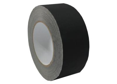 China Non Reflective Black Gaffer Tape / Rubber Adhesive Waterproof Gaffer Tape for sale