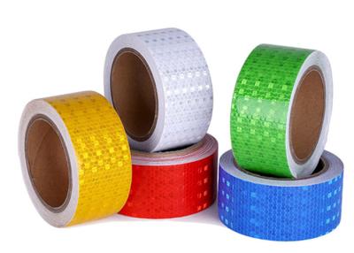 China Adhesive Reflective Tape Honeycomb Reflective Marks Tape For Warning for sale