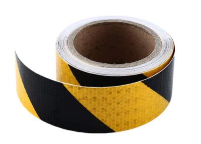 China Water Proof Black Yellow Safety Hazard Caution Tape For Traffic , SGS for sale