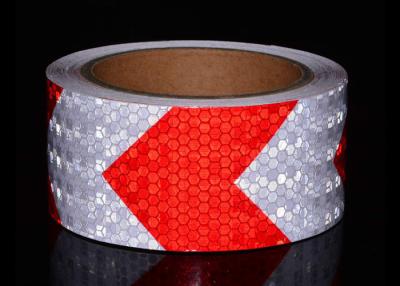 China Red White Honeycomb Reflective Tape Conspicuity Safety Caution Tape For Car Truck for sale