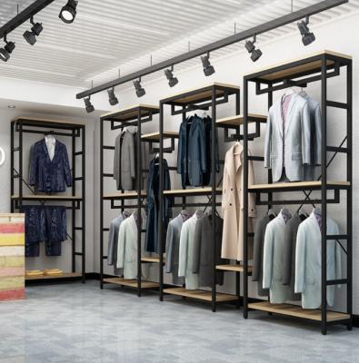 China Clothing Store Display Showcase Eco - Friendly Material Wooden Clothing Store Furniture for sale