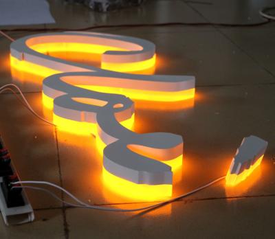 China Other Led Metal Led Letter Backlit Light Signage 3d Letter Advertizing Decoration Luminous Letters Company Logo Name for sale