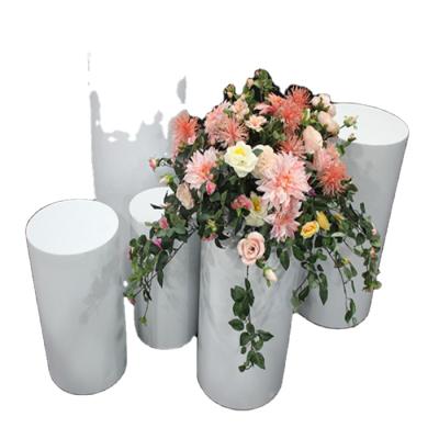 China Other Various Designs Are Available Customized Acrylic Cylinder Display Platform For Shows Weddings Round Pedestals for sale