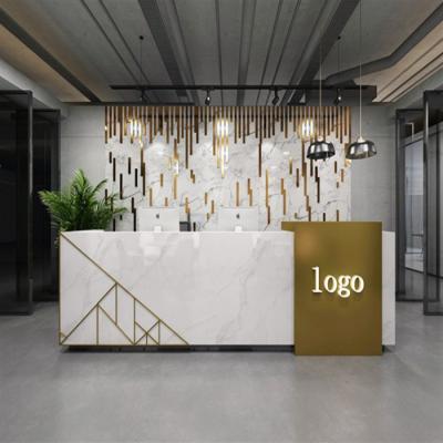 China Modern design 3d design cafe bar counter design shop service bar mobile phone counter round counter reception for sale