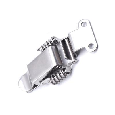 China Stainless Steel Hardware Double Latch Hook Lock Spring Sealing Box Durable Equipment Thickened Hardware Buckle Lock for sale