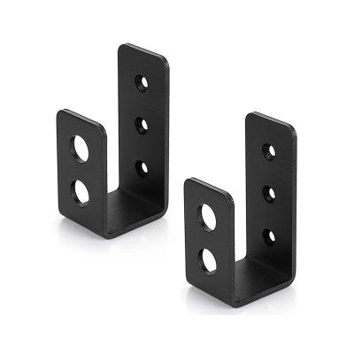 China Fixed U Shaped Door Barricade Support Brackets Reinforce Open Support Steel Bracket for sale