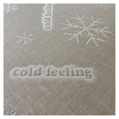 China Breathable Soft Breathable Cooling Fabrric Ice Jacquard Mattress Silk Knitted Ticking Fabric for sale